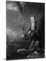 Sir Walter Scott, Scottish Novelist and Poet, Sitting Next to a Stone Wall with a Dog-null-Mounted Photographic Print