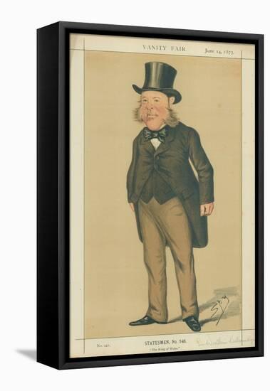 Sir Watkin Williams-Wynn, the King of Wales, 14 June 1873, Vanity Fair Cartoon-Sir Leslie Ward-Framed Stretched Canvas