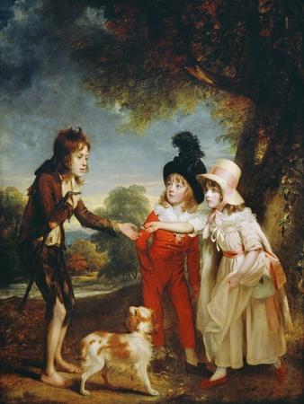 Portrait of Sir Francis Ford's Children Giving a Coin to a Beggar Boy