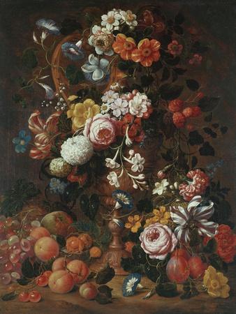 Roses, Dahlias, Convolvulus, a Tulip and Other Flowers, 1689
