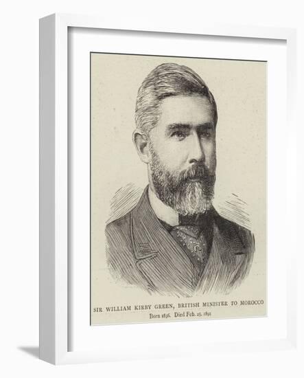 Sir William Kirby Green, British Minister to Morocco-null-Framed Giclee Print