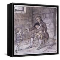 Sir William Thornhill ('Mr Burchell') Recognised by Bill and Dick-Arthur Rackham-Framed Stretched Canvas