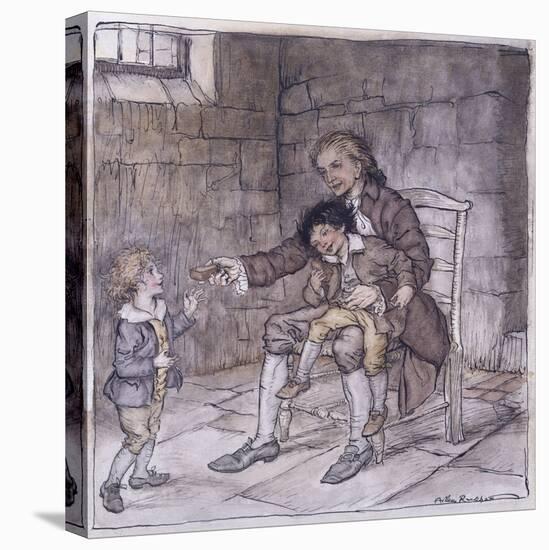 Sir William Thornhill ('Mr Burchell') Recognised by Bill and Dick-Arthur Rackham-Stretched Canvas
