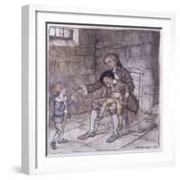 Sir William Thornhill ('Mr Burchell') Recognised by Bill and Dick-Arthur Rackham-Framed Giclee Print