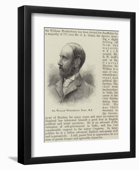 Sir William Wedderburn, Baronet, Mp-null-Framed Giclee Print