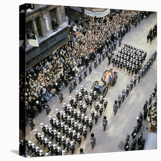 Sir Winston Churchill Funeral Procession-null-Stretched Canvas