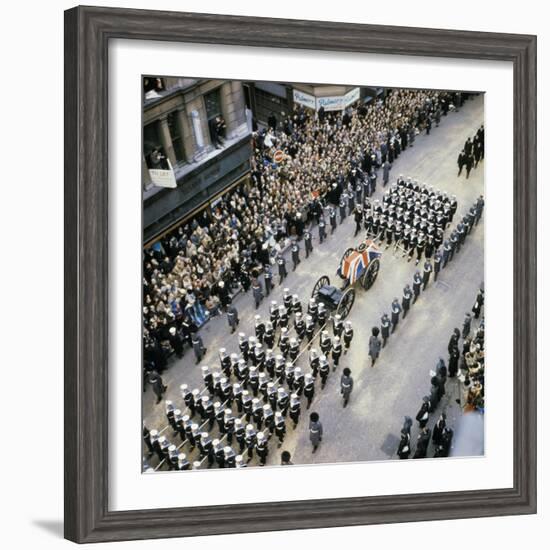 Sir Winston Churchill Funeral Procession-null-Framed Photographic Print