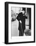 Sir Winston Churchill Outside Claridges Hotel-The Chelsea Collection-Framed Giclee Print