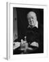Sir Winston Churchill, Sitting Behind Desk at Chartwell-null-Framed Photographic Print