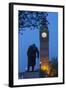 Sir Winston Churchill Statue and Big Ben, Parliament Square, Westminster, London, England-James Emmerson-Framed Photographic Print