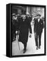 Sir Winston Churchill Walking in Street with Sir James Grigg, His Parliamentary Private Secretary-null-Framed Stretched Canvas