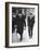 Sir Winston Churchill Walking in Street with Sir James Grigg, His Parliamentary Private Secretary-null-Framed Photographic Print