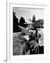 Sir Winston Churchill Wearing Straw Hat While Holding Pet Poodle at Chartwell Manor-Hans Wild-Framed Premium Photographic Print