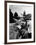 Sir Winston Churchill Wearing Straw Hat While Holding Pet Poodle at Chartwell Manor-Hans Wild-Framed Premium Photographic Print