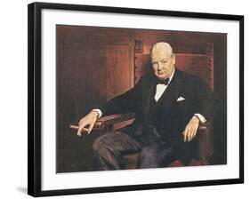 Sir Winston Churchill-Arthur Pan-Framed Giclee Print