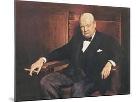 Sir Winston Churchill-Arthur Pan-Mounted Giclee Print