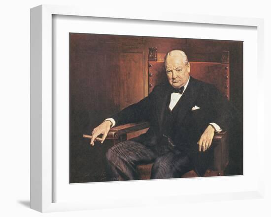 Sir Winston Churchill-Arthur Pan-Framed Giclee Print