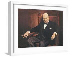 Sir Winston Churchill-Arthur Pan-Framed Giclee Print