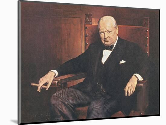 Sir Winston Churchill-Arthur Pan-Mounted Art Print