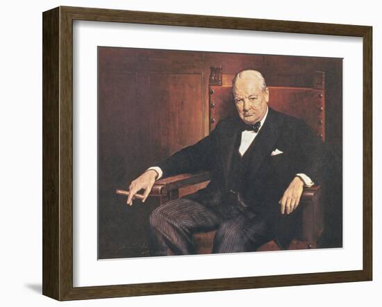 Sir Winston Churchill-Arthur Pan-Framed Art Print