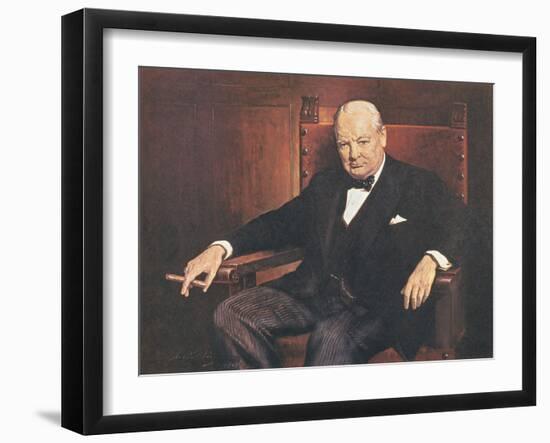 Sir Winston Churchill-Arthur Pan-Framed Art Print