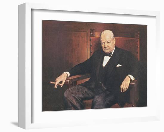 Sir Winston Churchill-Arthur Pan-Framed Art Print