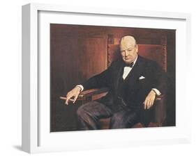 Sir Winston Churchill-Arthur Pan-Framed Art Print