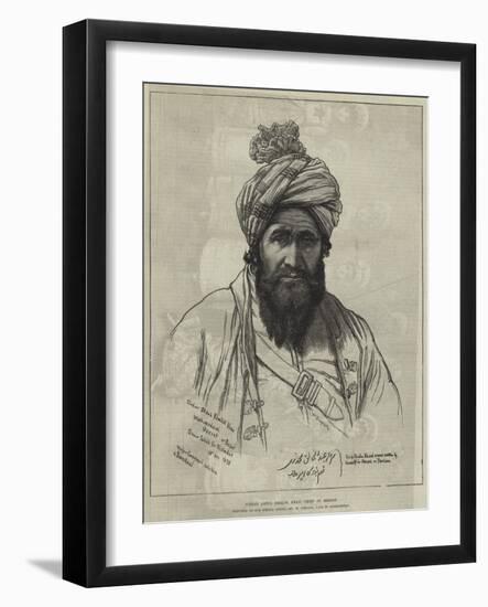 Sirdar Abdul Khalik Khan, Chief of Bezoot-William 'Crimea' Simpson-Framed Premium Giclee Print