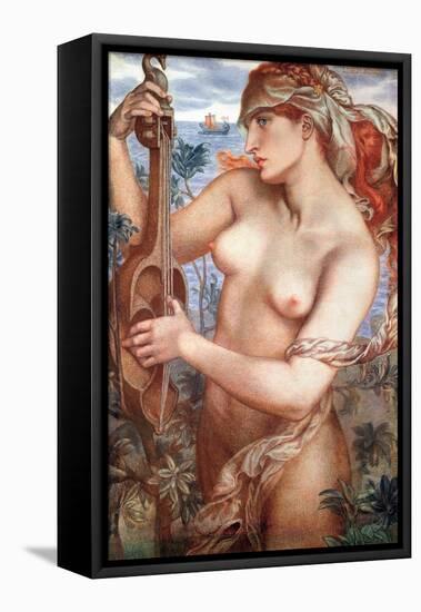 Siren/Mermaid Ligeia-Dante Gabriel Rossetti-Framed Stretched Canvas