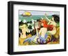 Sirens Tempt Odysseus onto the Rocks-English School-Framed Giclee Print