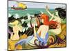 Sirens Tempt Odysseus onto the Rocks-English School-Mounted Giclee Print