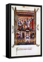 Sisinnius Orders the Arrest of St Denis, 1317-null-Framed Stretched Canvas