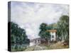 Sisley: Landscape-Alfred Sisley-Stretched Canvas