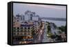 Sisowath Riverside, Along the Bassac River, Phnom Penh, Cambodia, Indochina, Southeast Asia, Asia-Nathalie Cuvelier-Framed Stretched Canvas