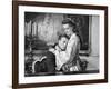 Sissi face a son Destin by Ernst Marischka with Romy Schneider and Kaiser Franz Joseph, 1957 (b/w p-null-Framed Photo