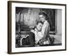 Sissi face a son Destin by Ernst Marischka with Romy Schneider and Kaiser Franz Joseph, 1957 (b/w p-null-Framed Photo