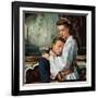 Sissi face a son Destin by Ernst Marischka with Romy Schneider and Kaiser Franz Joseph, 1957 (photo-null-Framed Photo