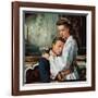 Sissi face a son Destin by Ernst Marischka with Romy Schneider and Kaiser Franz Joseph, 1957 (photo-null-Framed Photo