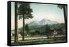 Sisson, California - View of Mt Shasta, Now Mt Shasta City-Lantern Press-Framed Stretched Canvas