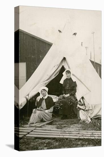 Sister Eleanor Wibmer Jeffries and Sister Nellie Constance Morrice (Right) Outside their Tent at No-null-Stretched Canvas
