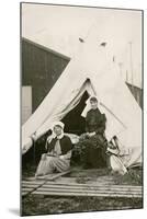 Sister Eleanor Wibmer Jeffries and Sister Nellie Constance Morrice (Right) Outside their Tent at No-null-Mounted Giclee Print