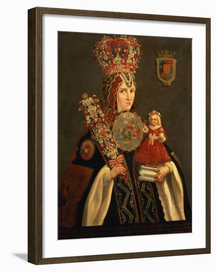 Sister Juana, Grand Daughter of D. De Cortes, Founder of the Convent of St. Jerome, circa 1661-null-Framed Giclee Print