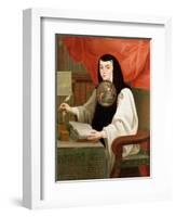 Sister Juana Ines De La Cruz (1648-95)-Andeas de Islas-Framed Giclee Print