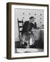 Sister Mildred Laughing with Hand to Head in Sewing Room of Her Small Shaker Community-John Loengard-Framed Photographic Print