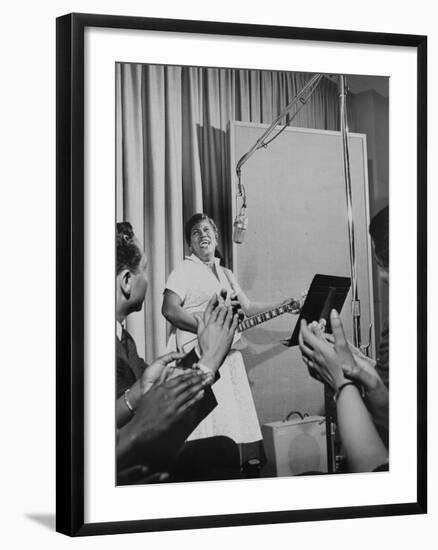 Sister Rosetta Tharpe, 'Godmother of Rock N' Roll', Performing in an Mgm Studio in 1961-null-Framed Premium Photographic Print