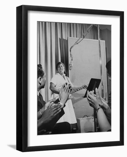 Sister Rosetta Tharpe, 'Godmother of Rock N' Roll', Performing in an Mgm Studio in 1961-null-Framed Photo