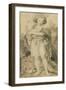 Sisterly Help (Pencil on Paper)-Frederic James Shields-Framed Giclee Print