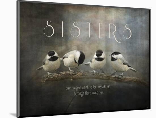 Sisters Chickadees-Jai Johnson-Mounted Giclee Print