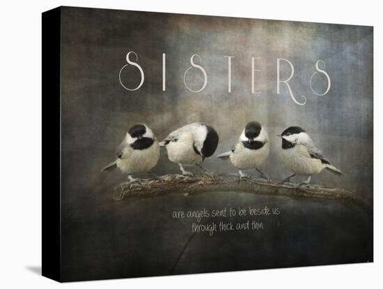 Sisters Chickadees-Jai Johnson-Stretched Canvas