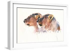 Sisters, Etosha, 2017,-Mark Adlington-Framed Giclee Print